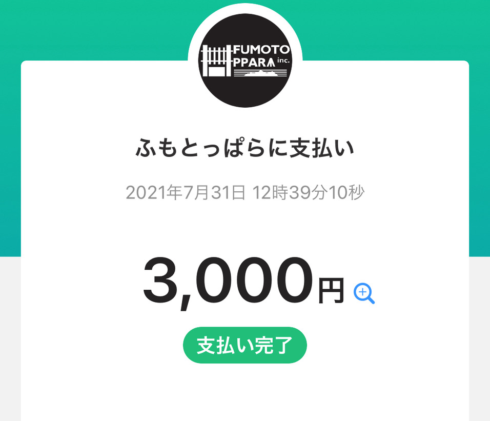 Payment screen