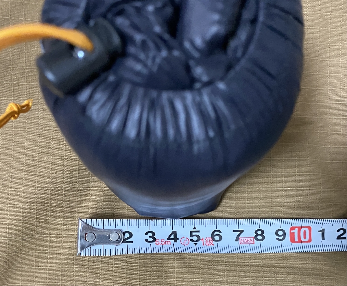 Thickness when stored