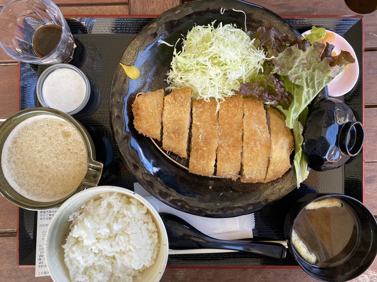 Tonkatsu set meal and grated yam soup