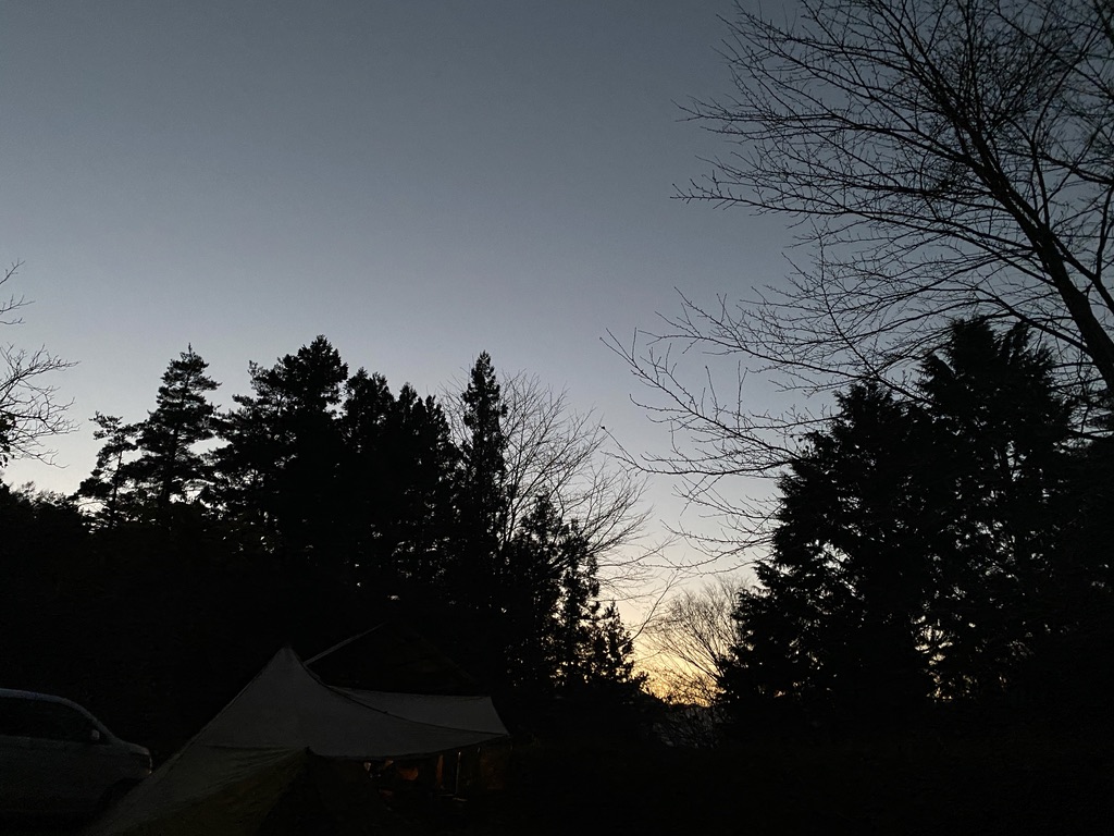 Scenery just before sunrise