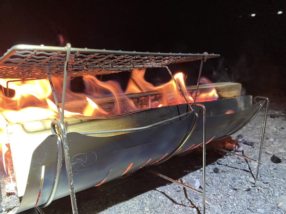 Actual scene of burning firewood