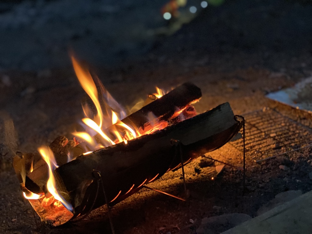 Large firewood placed