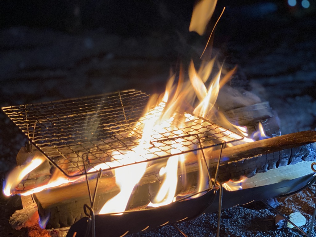 You can cook while having a bonfire