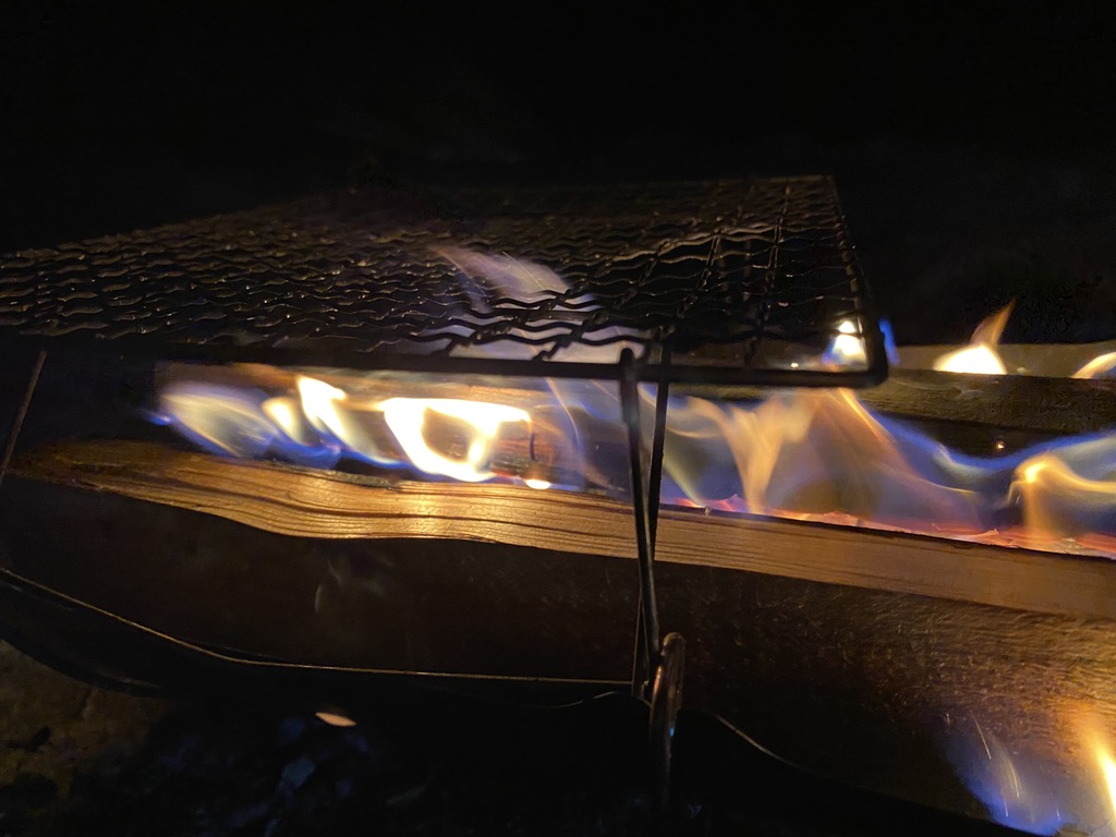 Firewood and grill