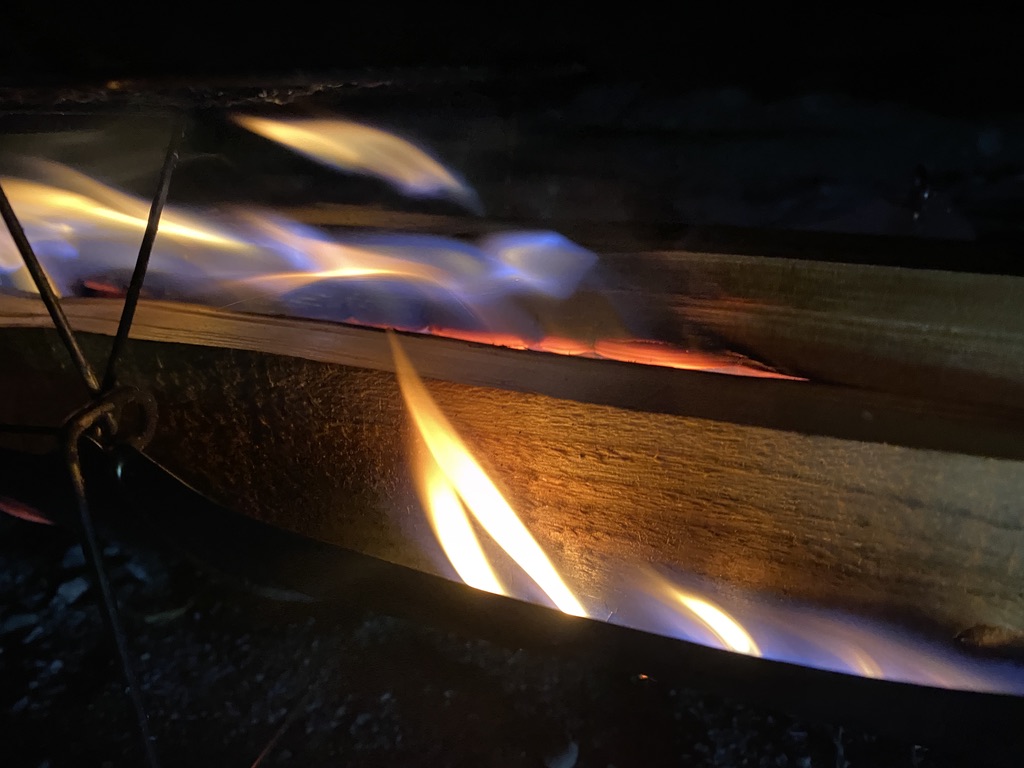 Firewood and grill