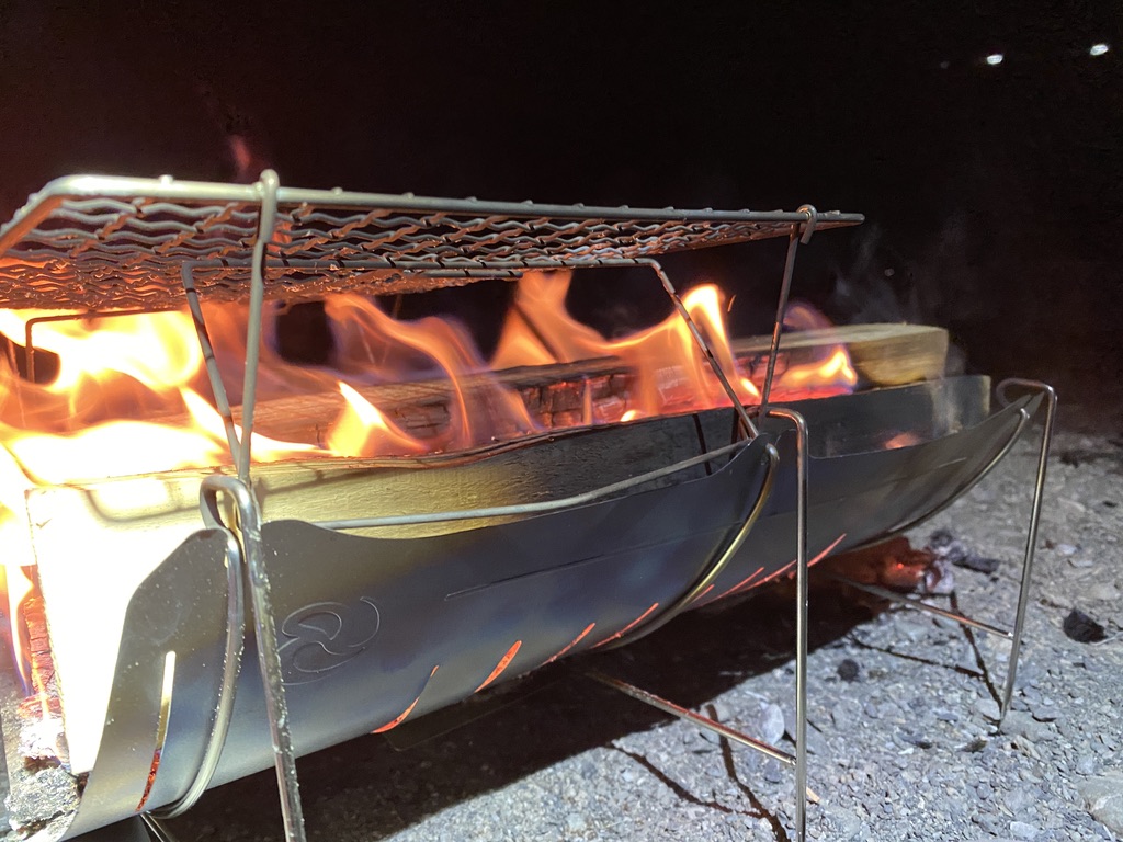 Firewood and grill