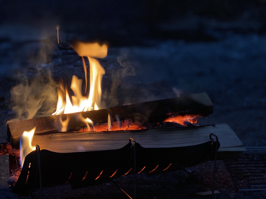 Bonfire at dusk