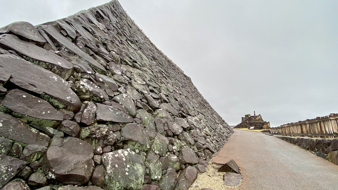 Stone wall of the castle tower