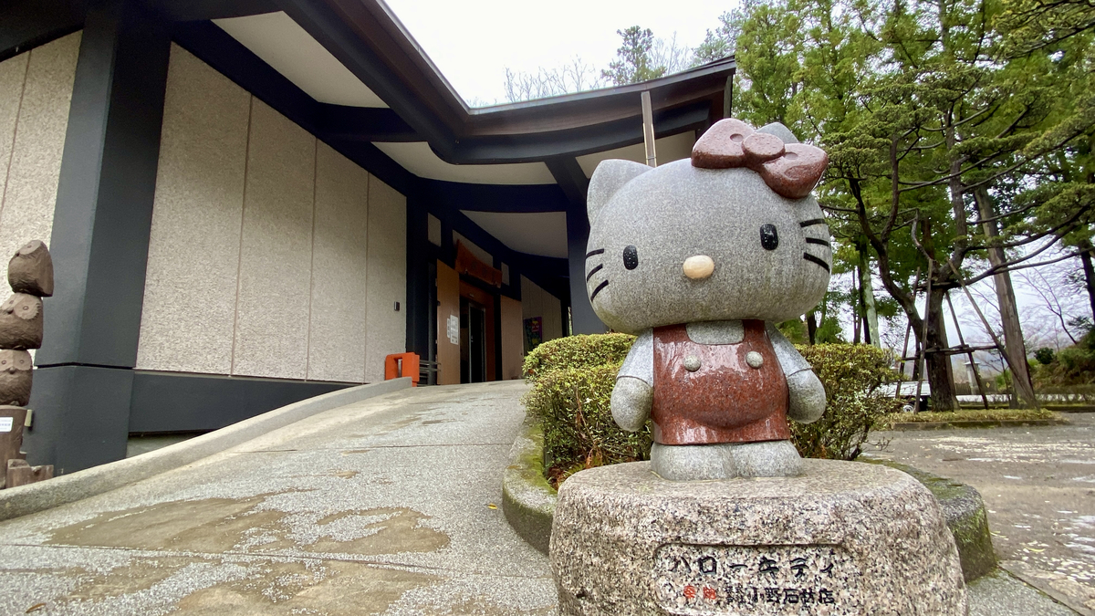 Hello Kitty stone statue