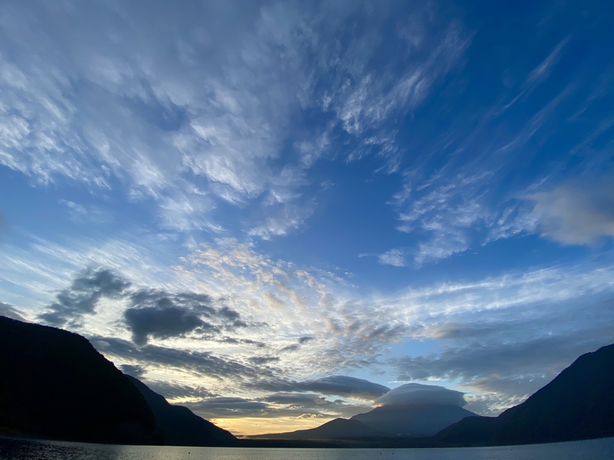 Lake Motosu, Mt. Fuji and sunrise