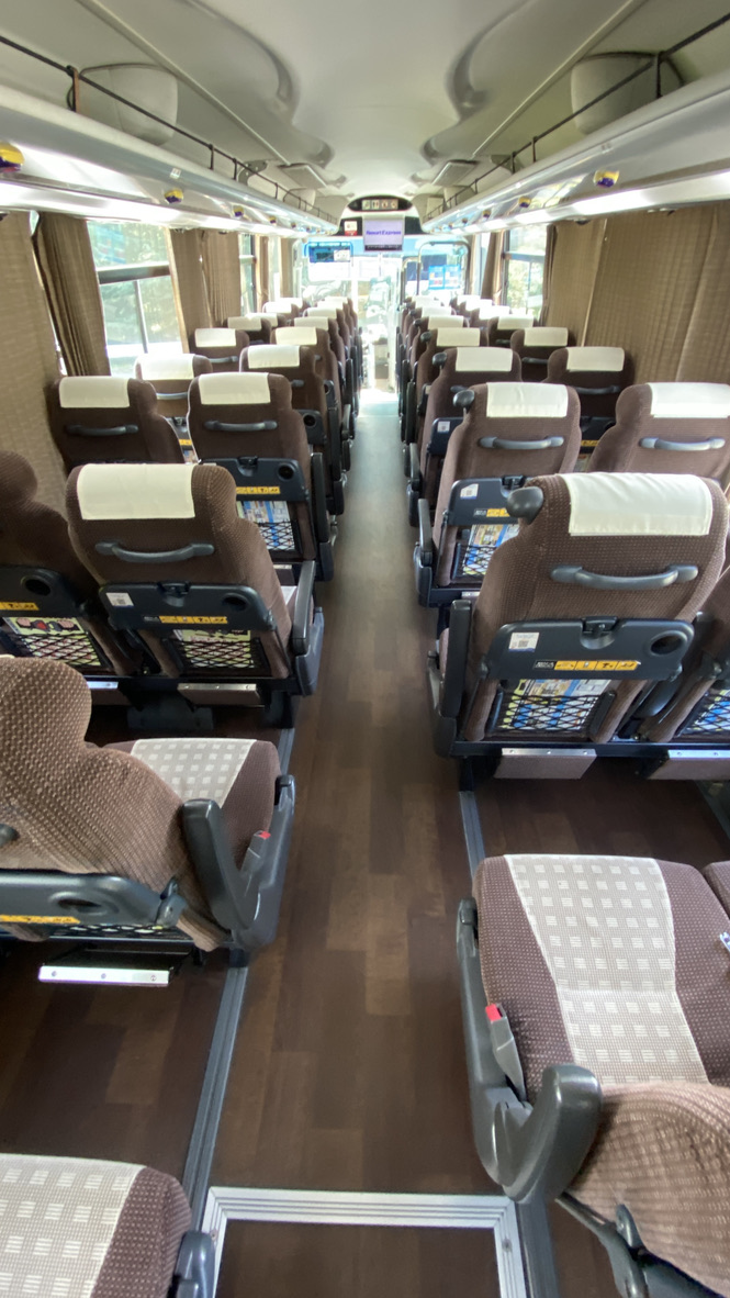 Empty bus interior
