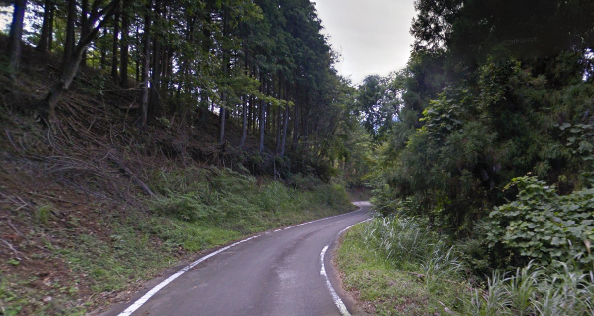 Mountain road to the on-site parking lot