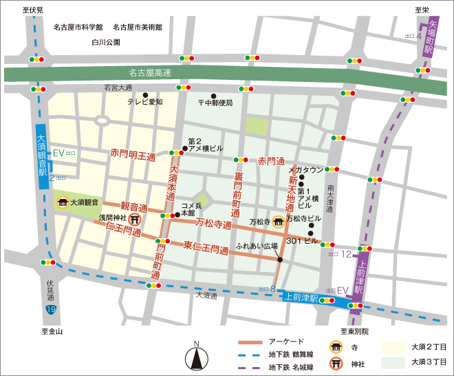 Osu Shopping Street Map