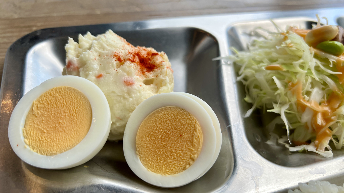 Boiled egg and potato salad