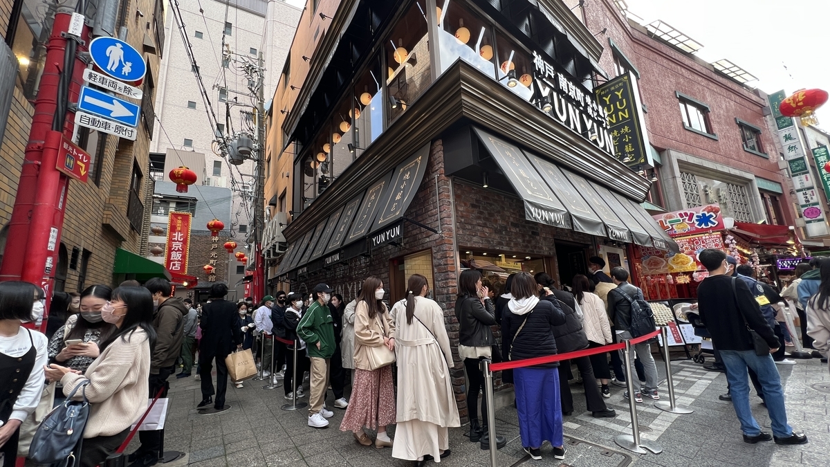 Bustling crowds in Nankinmachi Chinatown