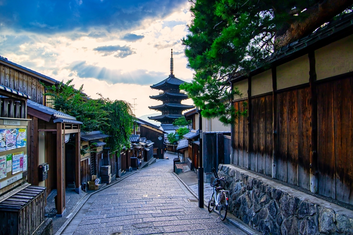 朝の八坂通り