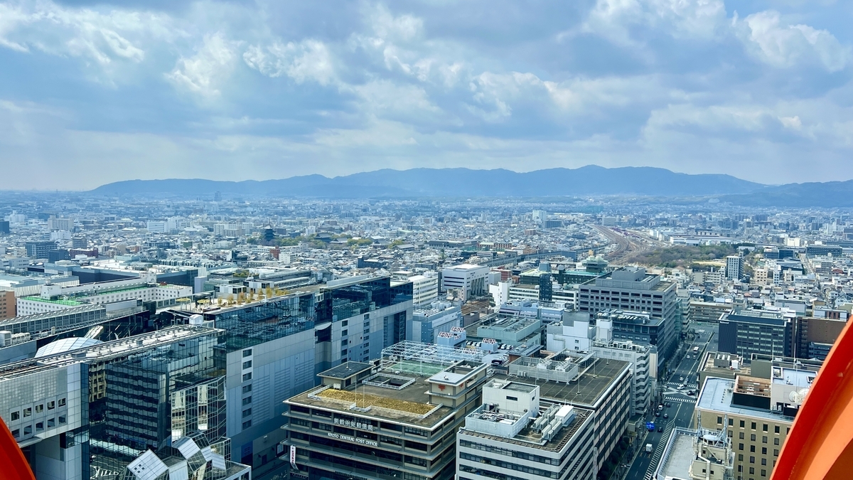 京都タワー展望室からの眺望