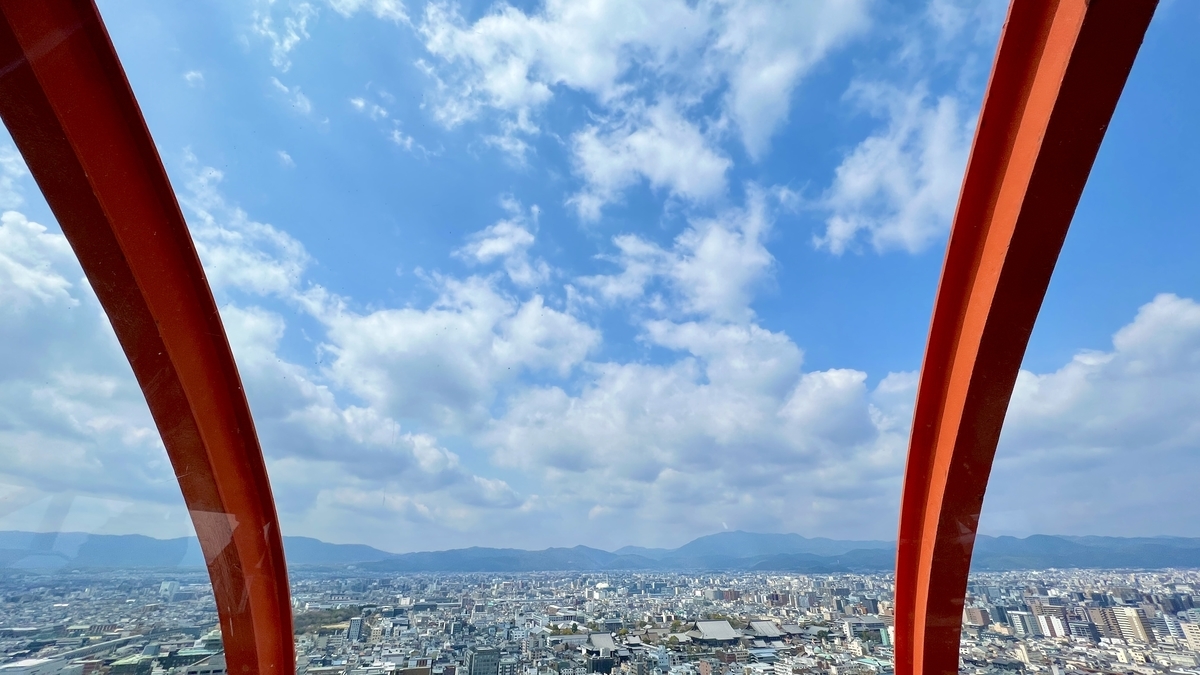 京都タワー展望室からの眺め