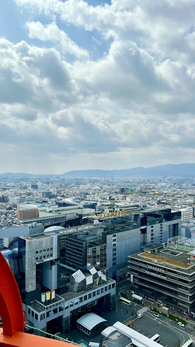 京都タワー展望室からの眺め