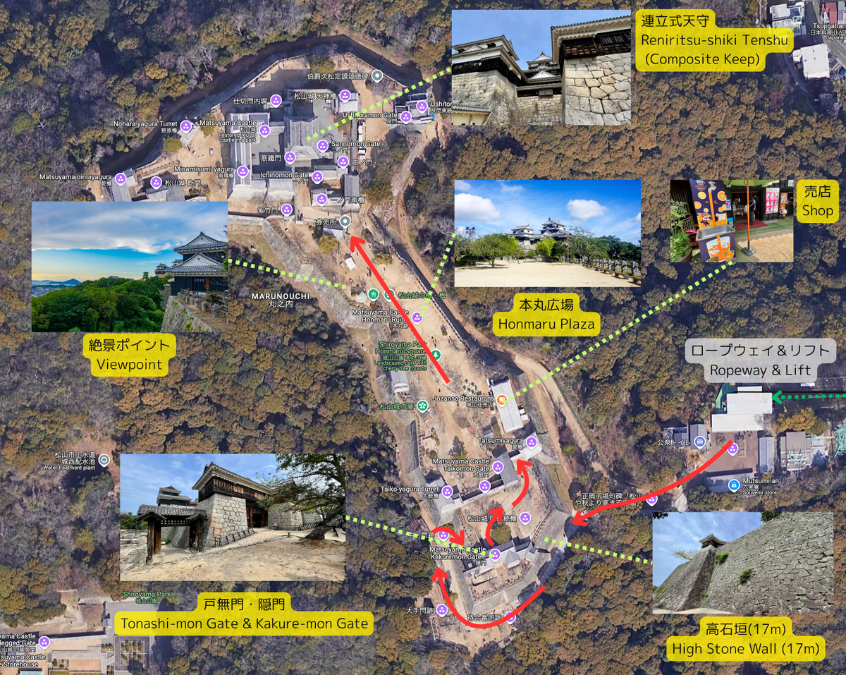 本丸观光路线图