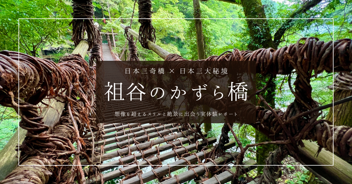 祖谷のかずら橋に挑戦！スリル満点の実体験レポート
