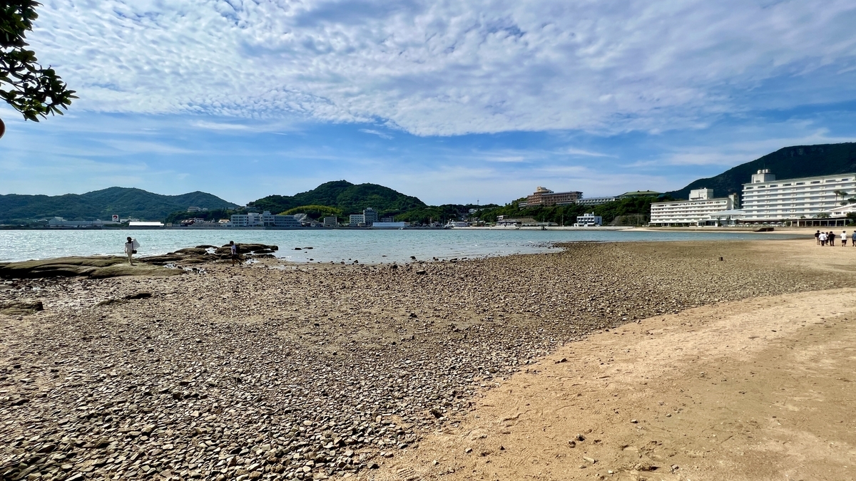 Mountains of Shodoshima and the Seto Inland Sea under a bright blue sky
