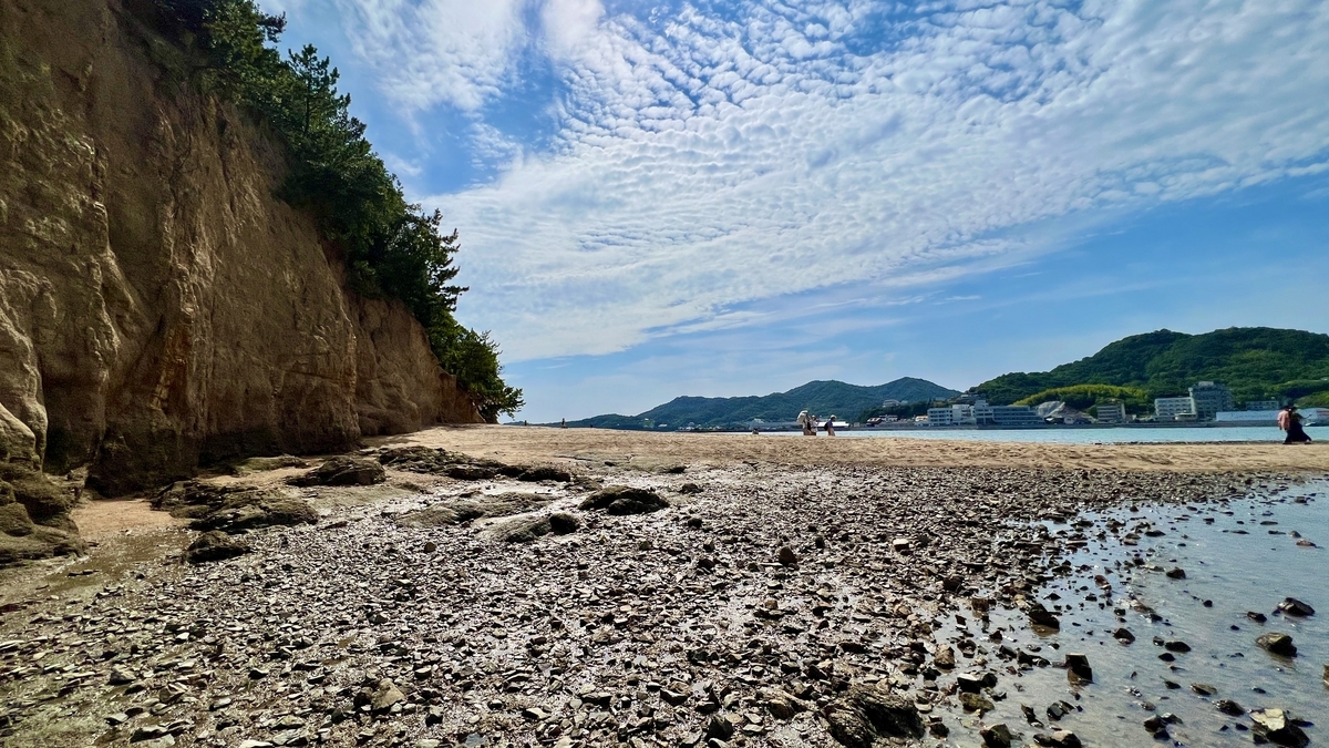 Coastline of Nakayojima with the main Shodoshima island beyond