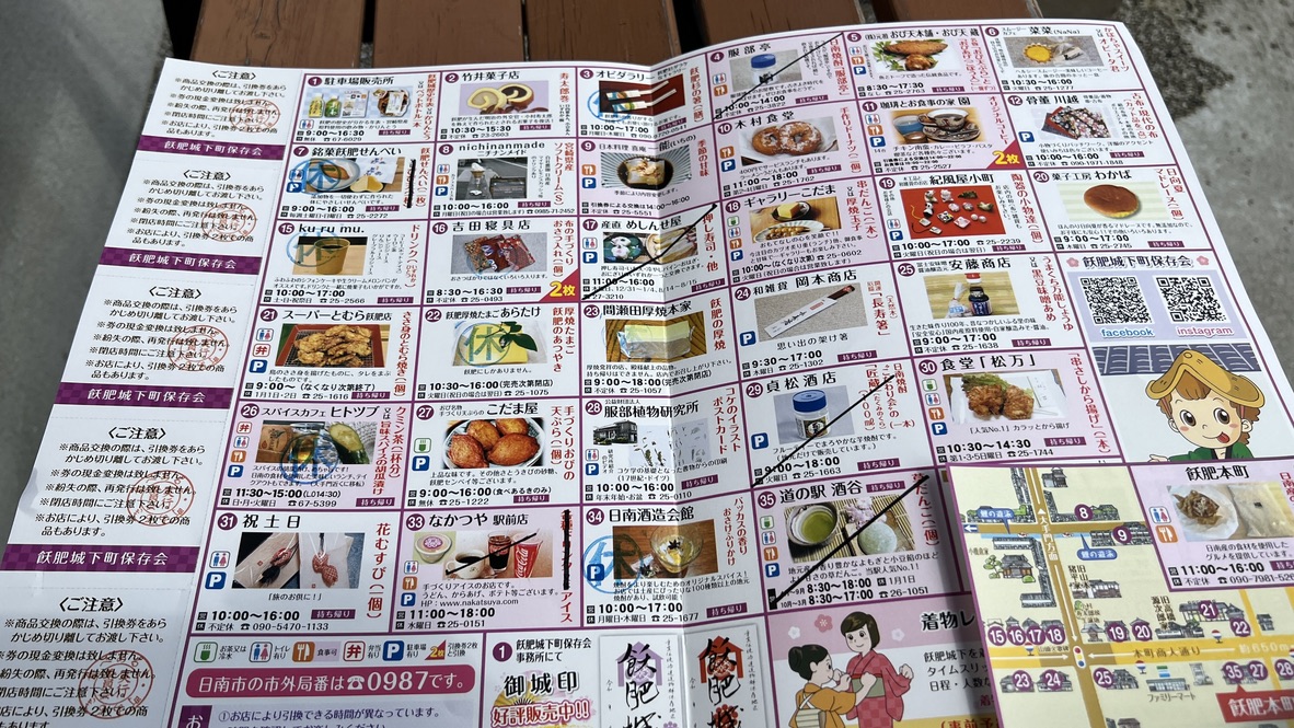 美食漫步城镇漫步票说明和展开观光地图的景象