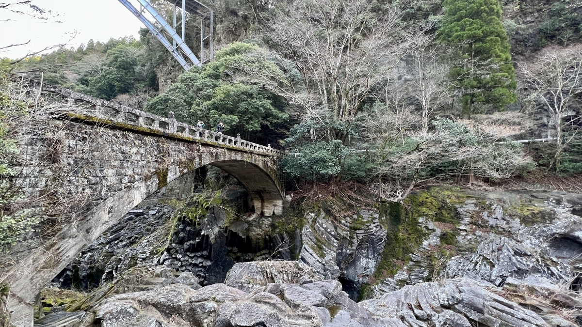 Shaded staircase to the gorge