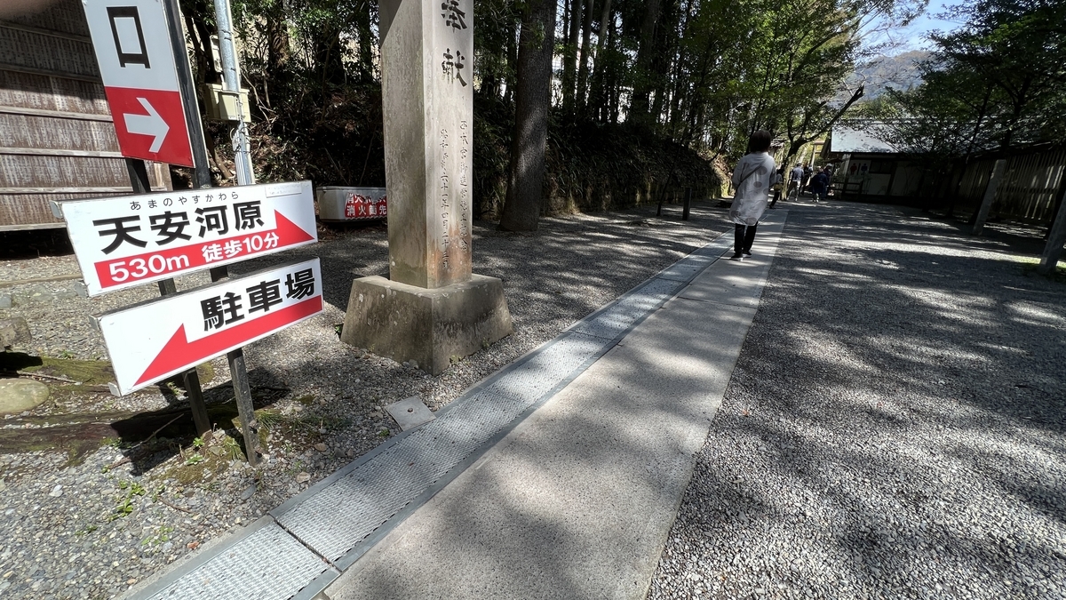 从西本宫出来的参道分叉点