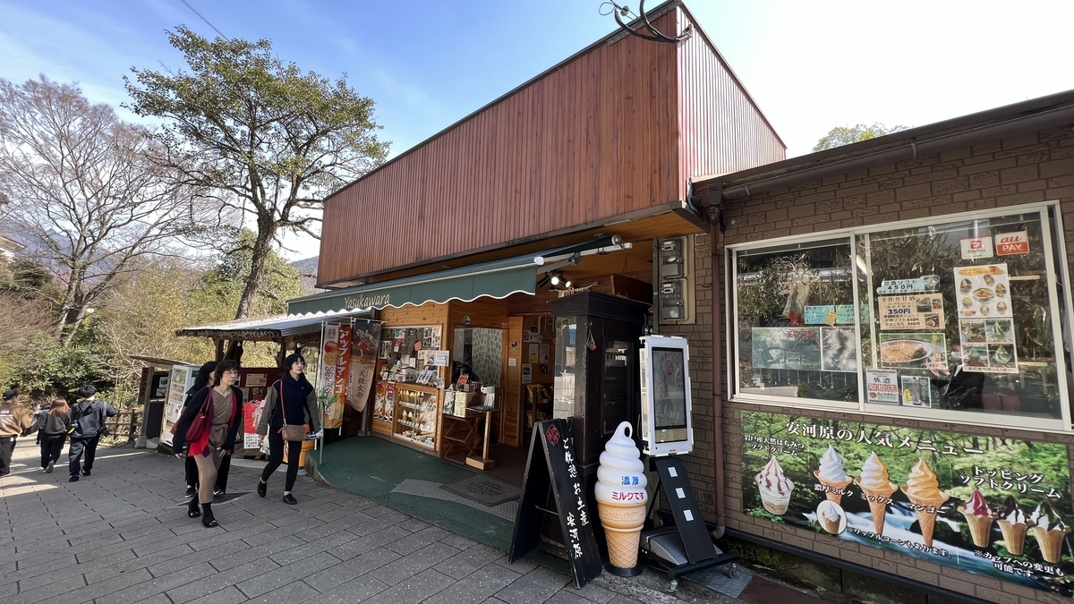 树荫下通往天安河原的参道