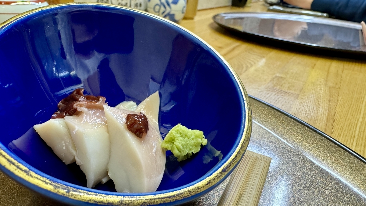 Octopus sashimi