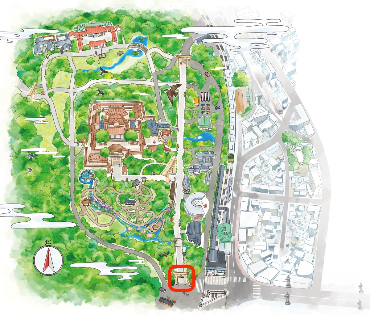 Location of the first torii gate