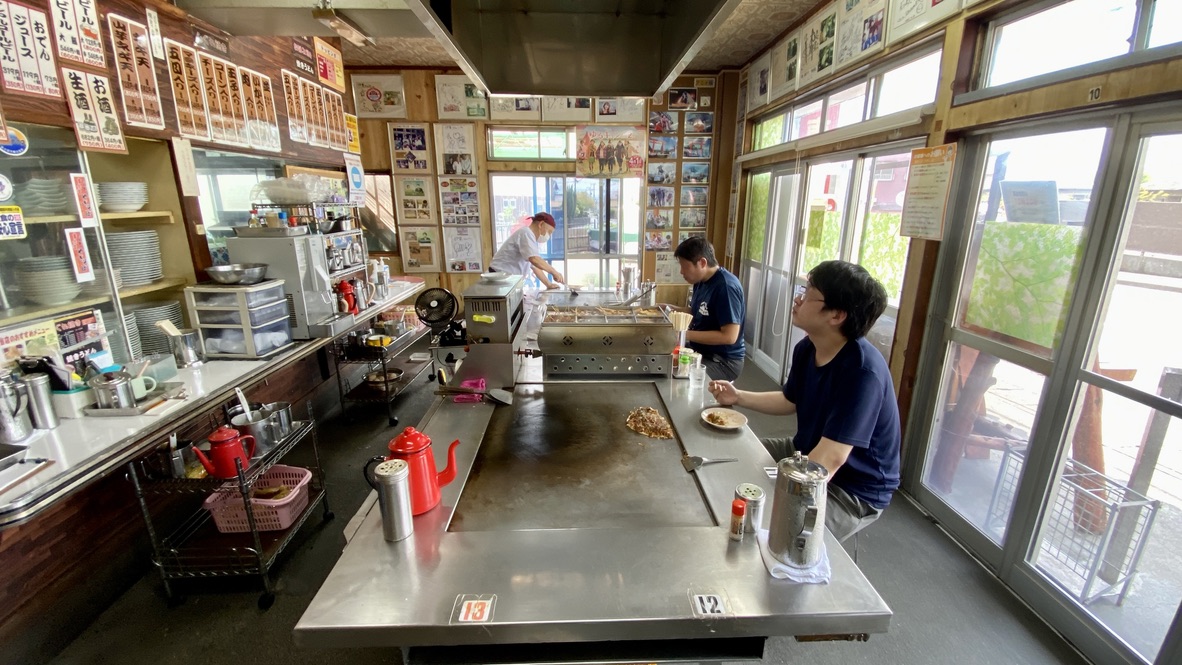 Inside the restaurant