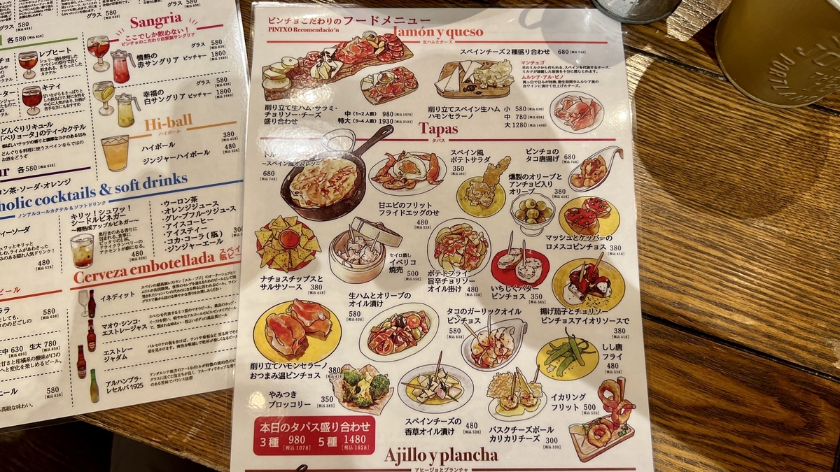 Food menu