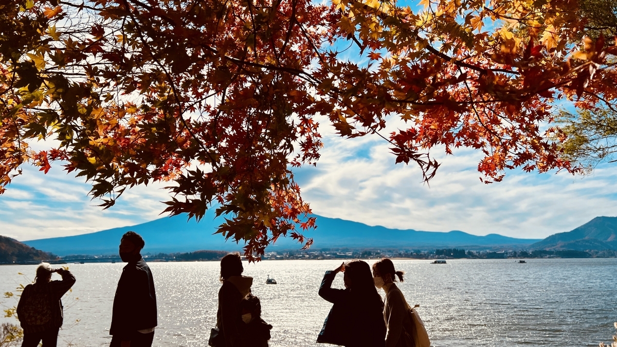 Mount Fuji and autumn colors