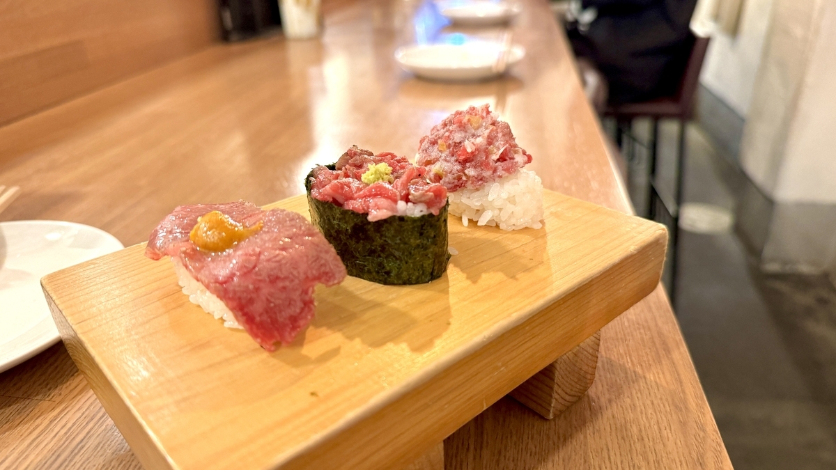 Wagyu Seared Sushi Trio