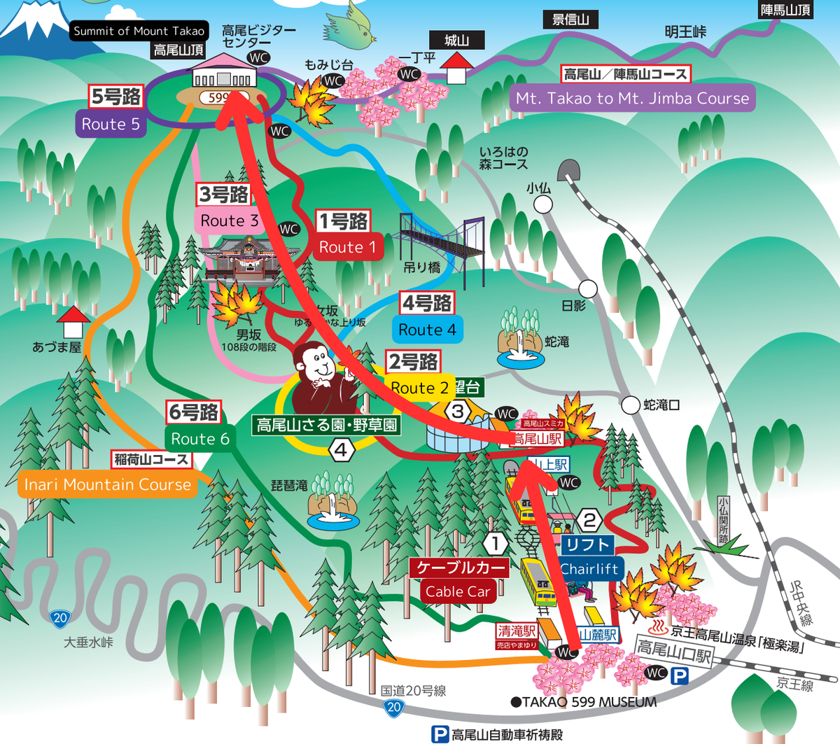 Cable Car & Route 1 Map