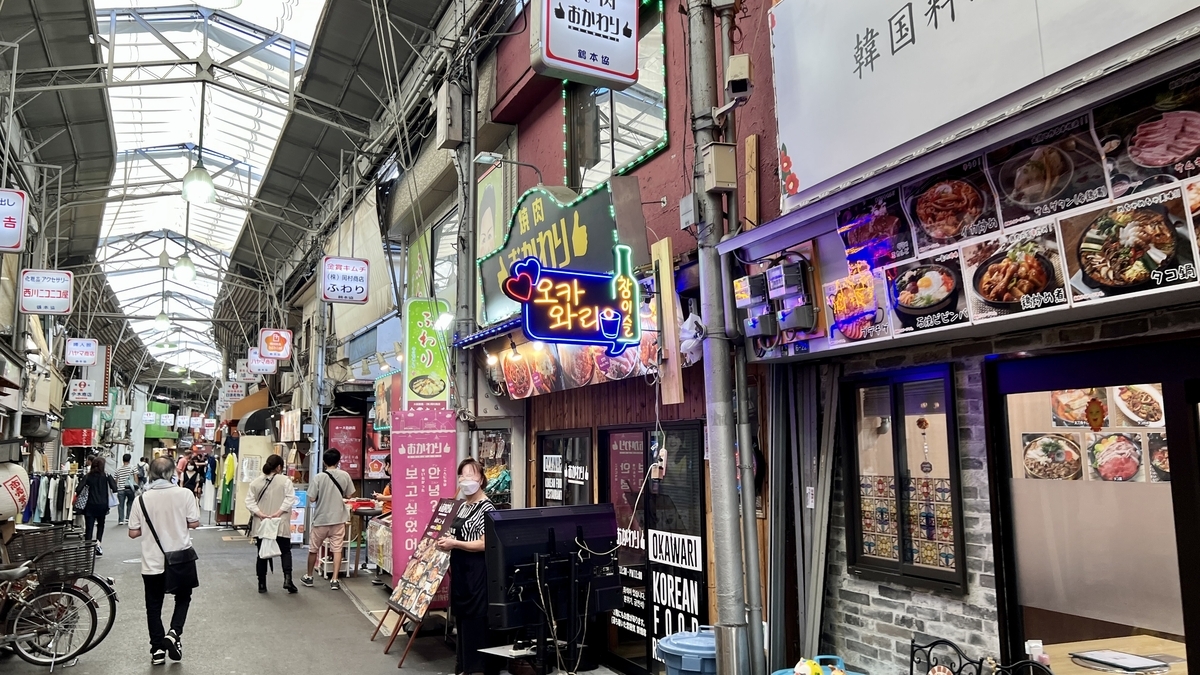 Tsuruhashi Hontoori Shopping Street Scene