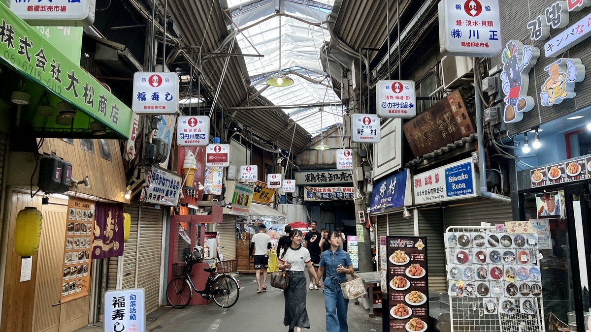 Tsuruhashi Hontoori Shopping Street Scene