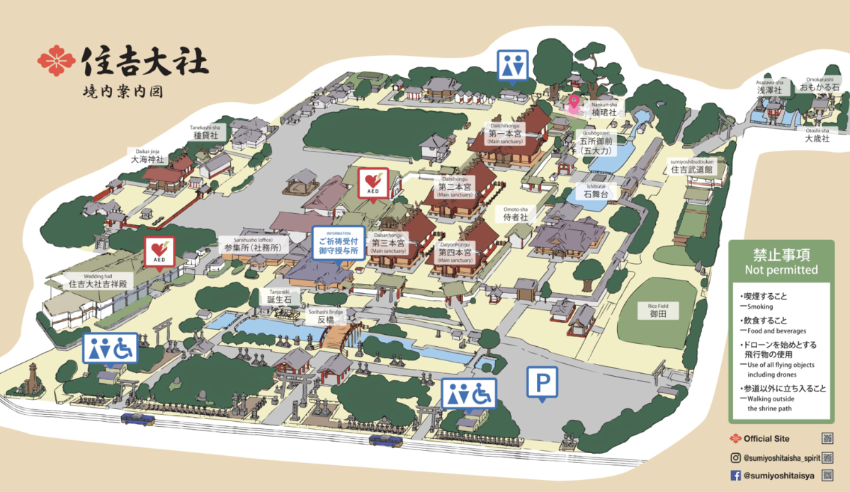 Overall Map of Sumiyoshi Taisha