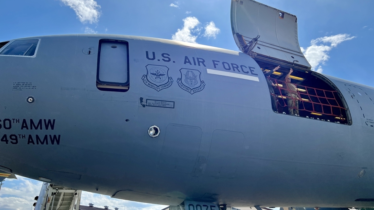 Waving U.S. Military Member