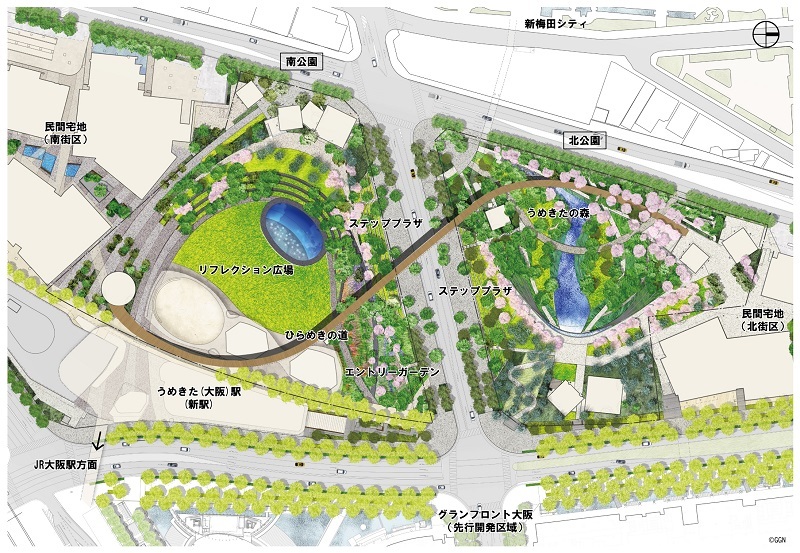 うめきた公園全体マップ
