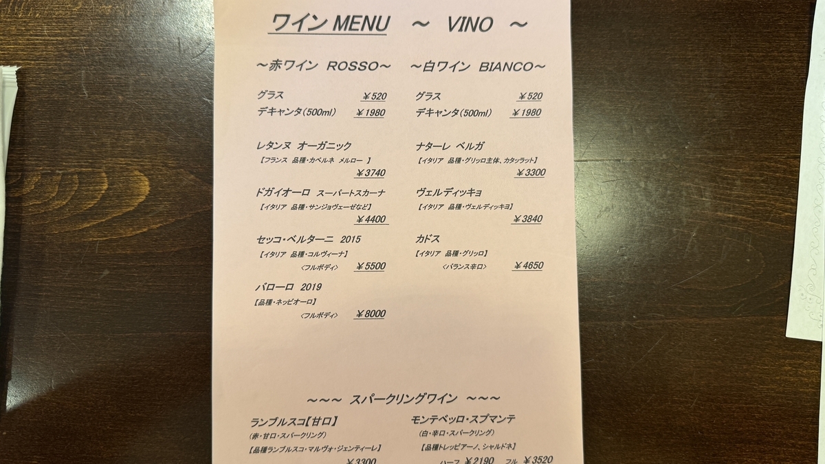 Wine List