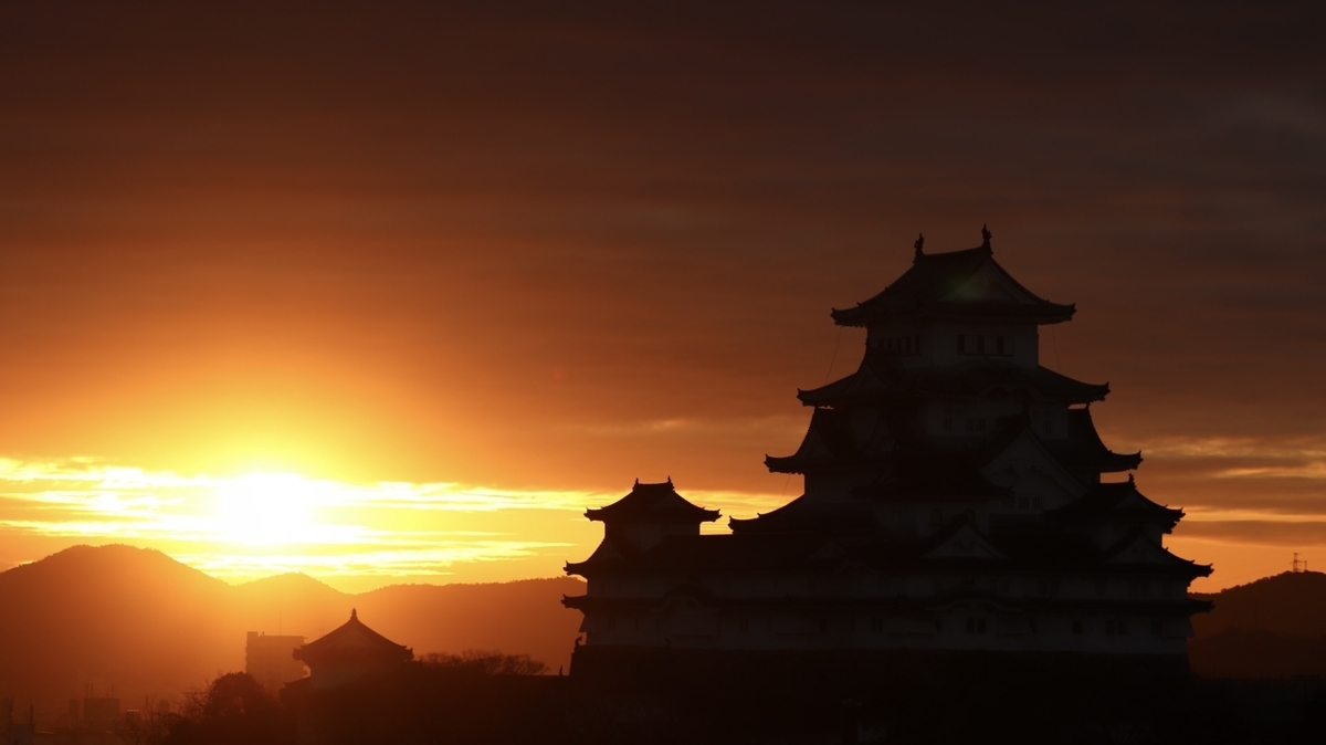 Himeji Castle at dusk