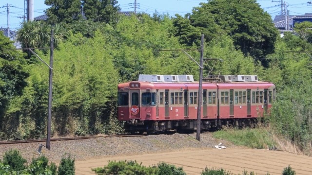 銚子電鉄が走るのどかな田舎風景