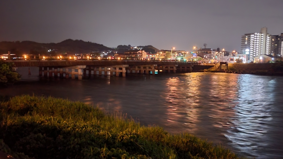 Uji Bridge at Night