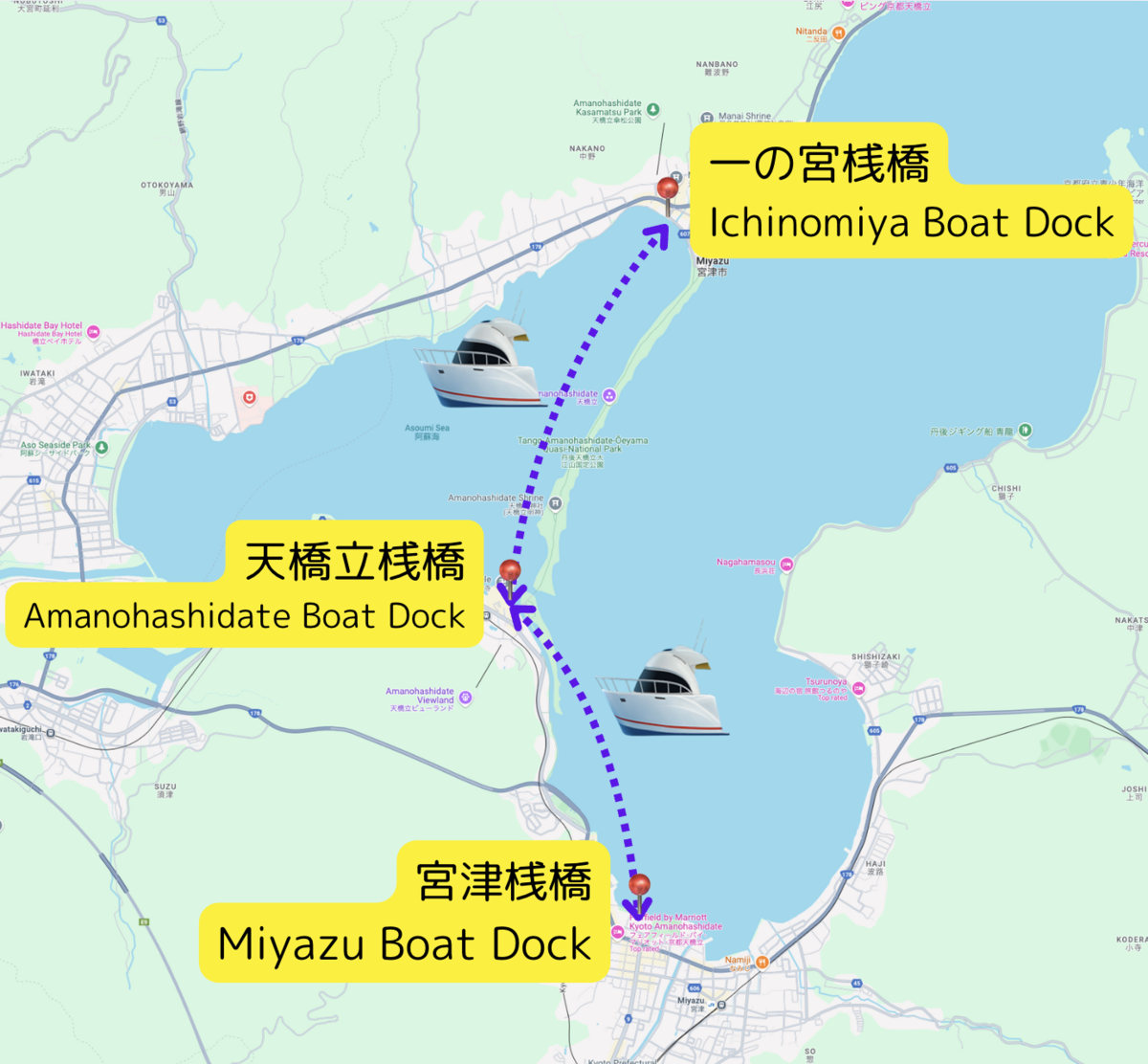 Sightseeing Boat Route Map