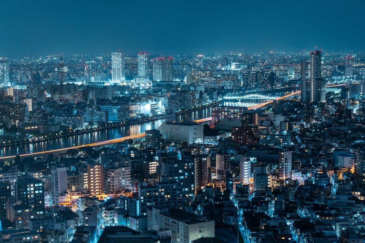 スカイツリーから見える夜景
