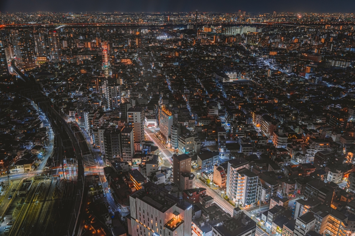 スカイツリーから見える夜景